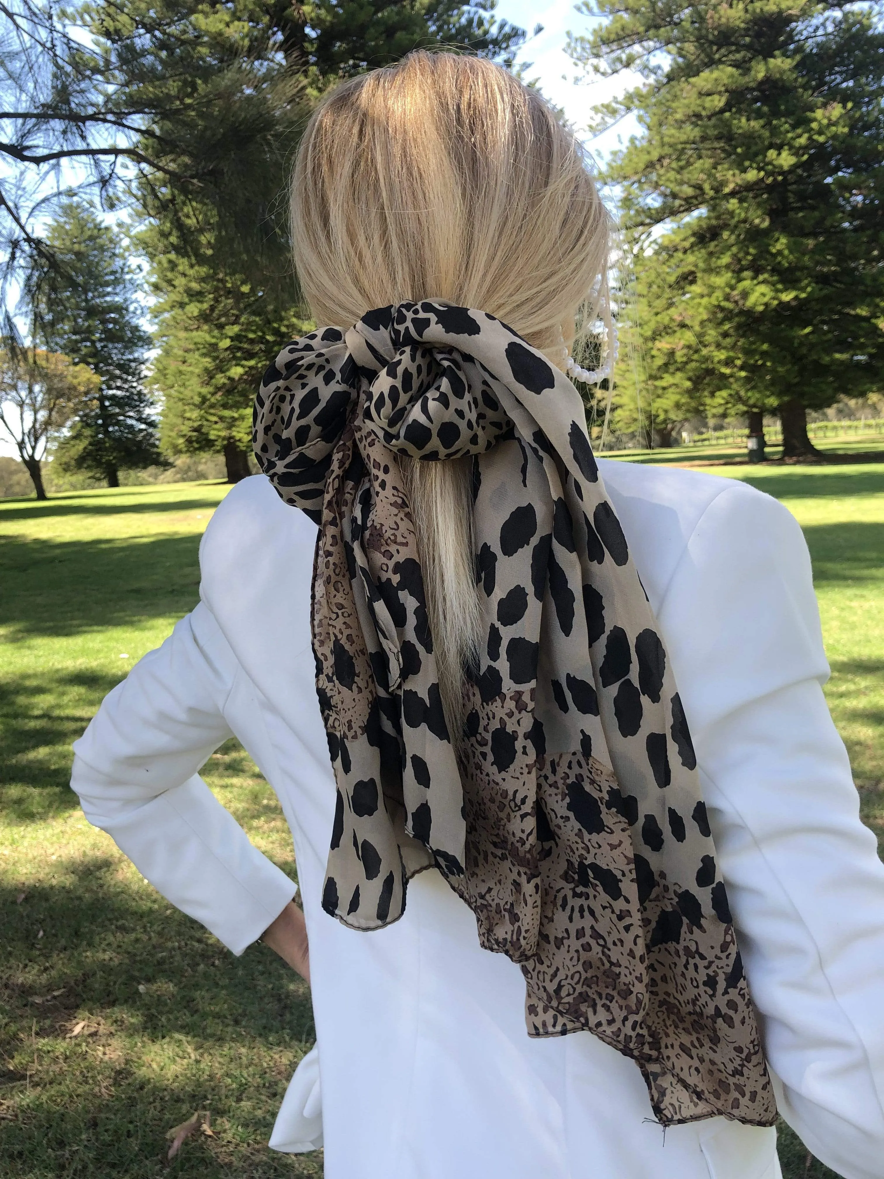 🧡 Scarf Leopard Print - Short scarf