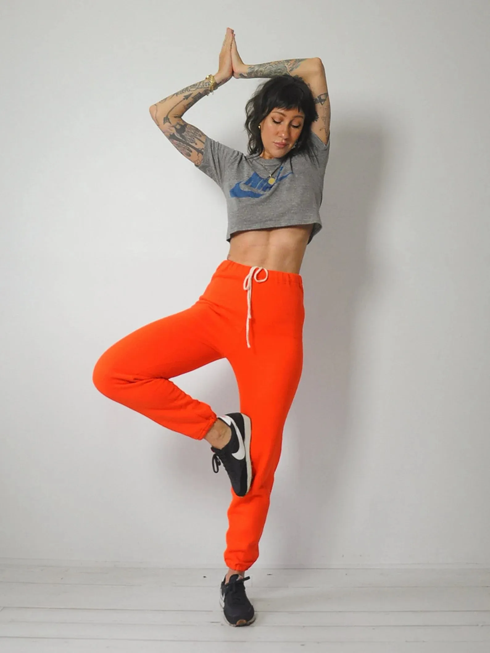 1980's Orange High Waist Sweatpants