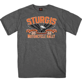 2022 Sturgis Motorcycle Rally SPB1023 Men’s Main Street Photo Heather Charcoal T Shirt