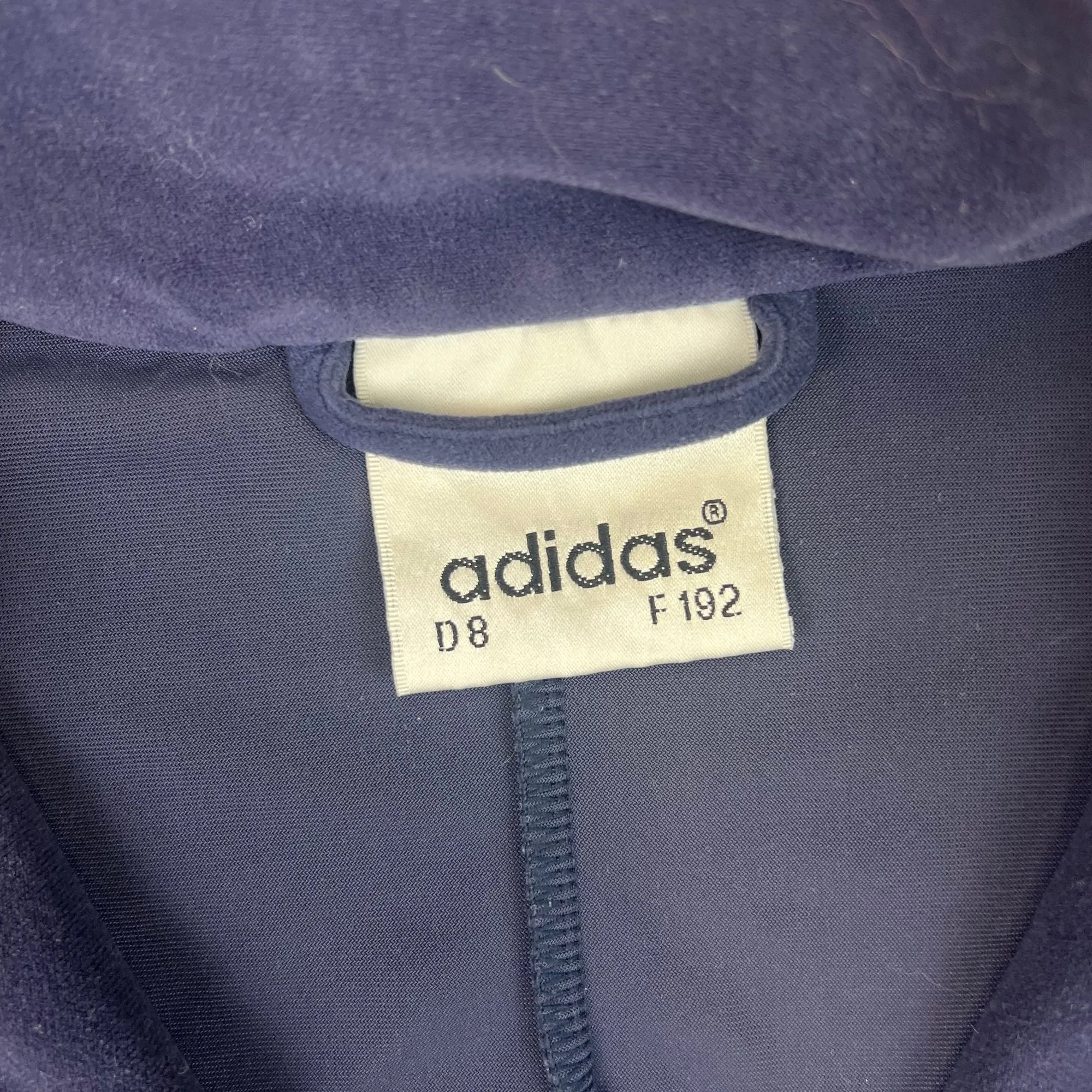 Adidas Spain 1996-98 Football Velour Track Jacket Navy Rare