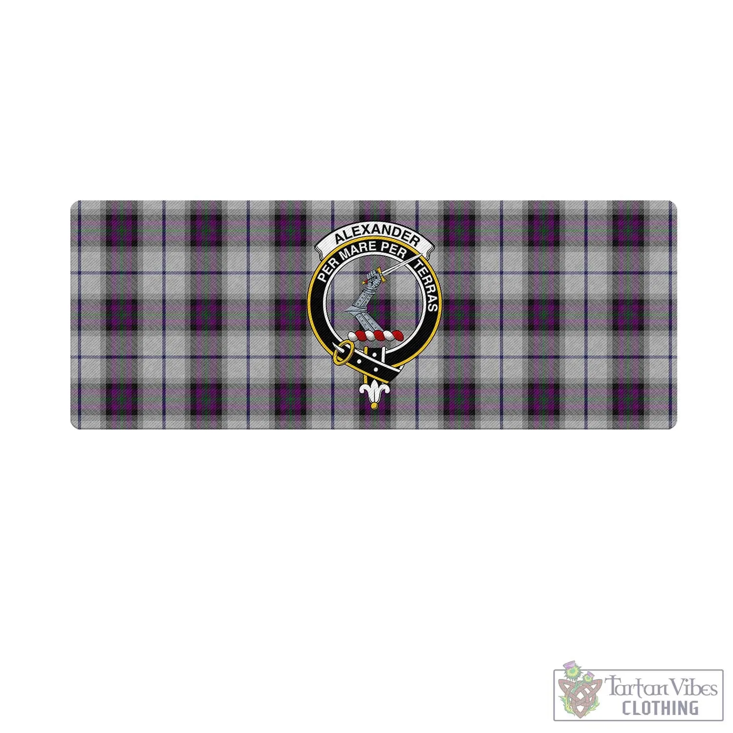 Alexander of Menstry Dress Tartan Mouse Pad with Family Crest