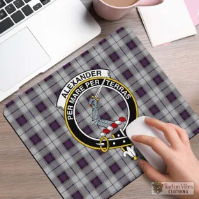 Alexander of Menstry Dress Tartan Mouse Pad with Family Crest