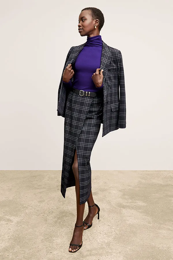 Amara Skirt - Knit Suiting :: Plaid