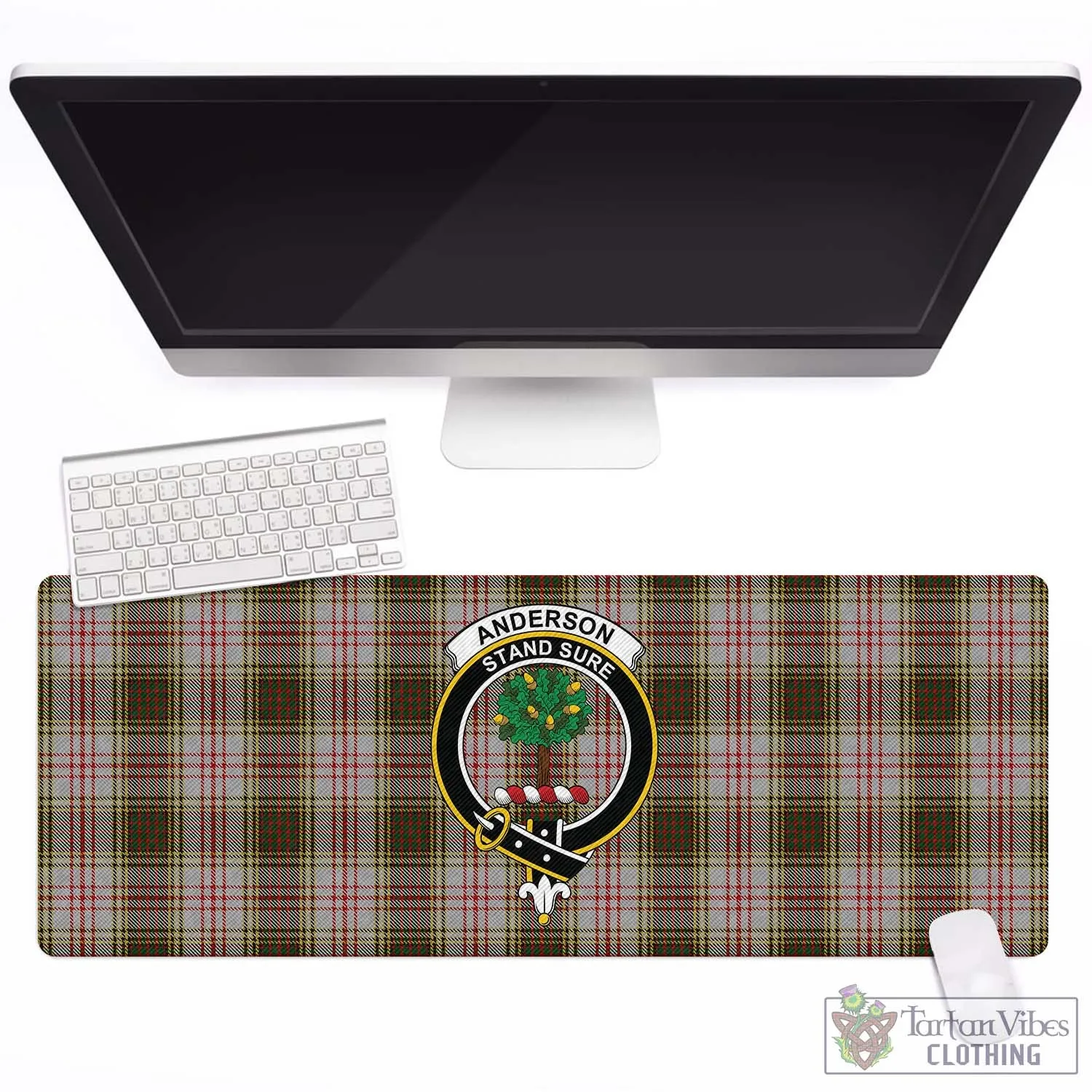 Anderson Dress Tartan Mouse Pad with Family Crest