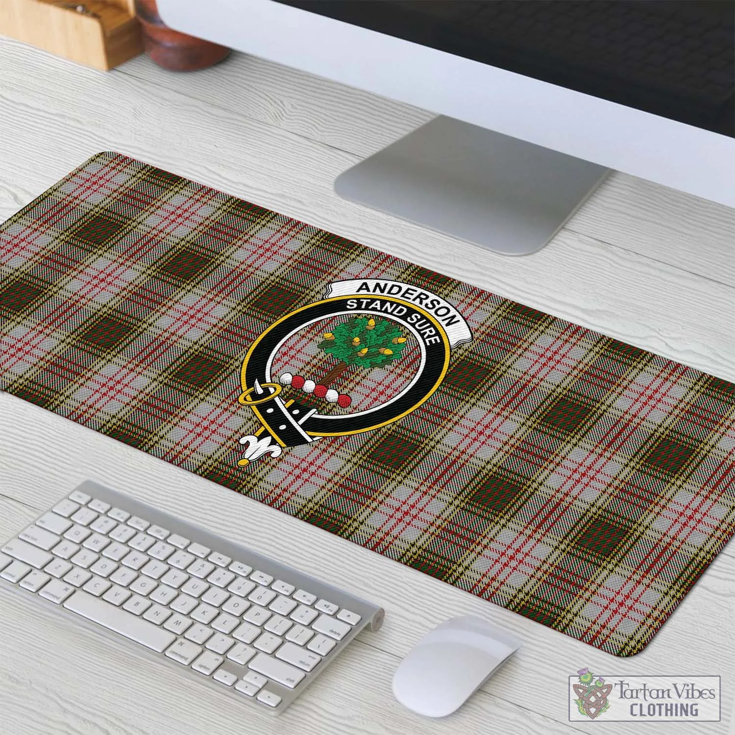 Anderson Dress Tartan Mouse Pad with Family Crest