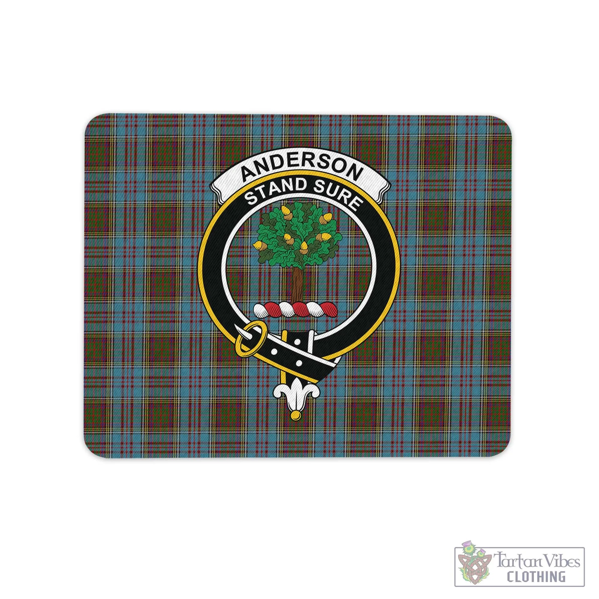 Anderson Tartan Mouse Pad with Family Crest