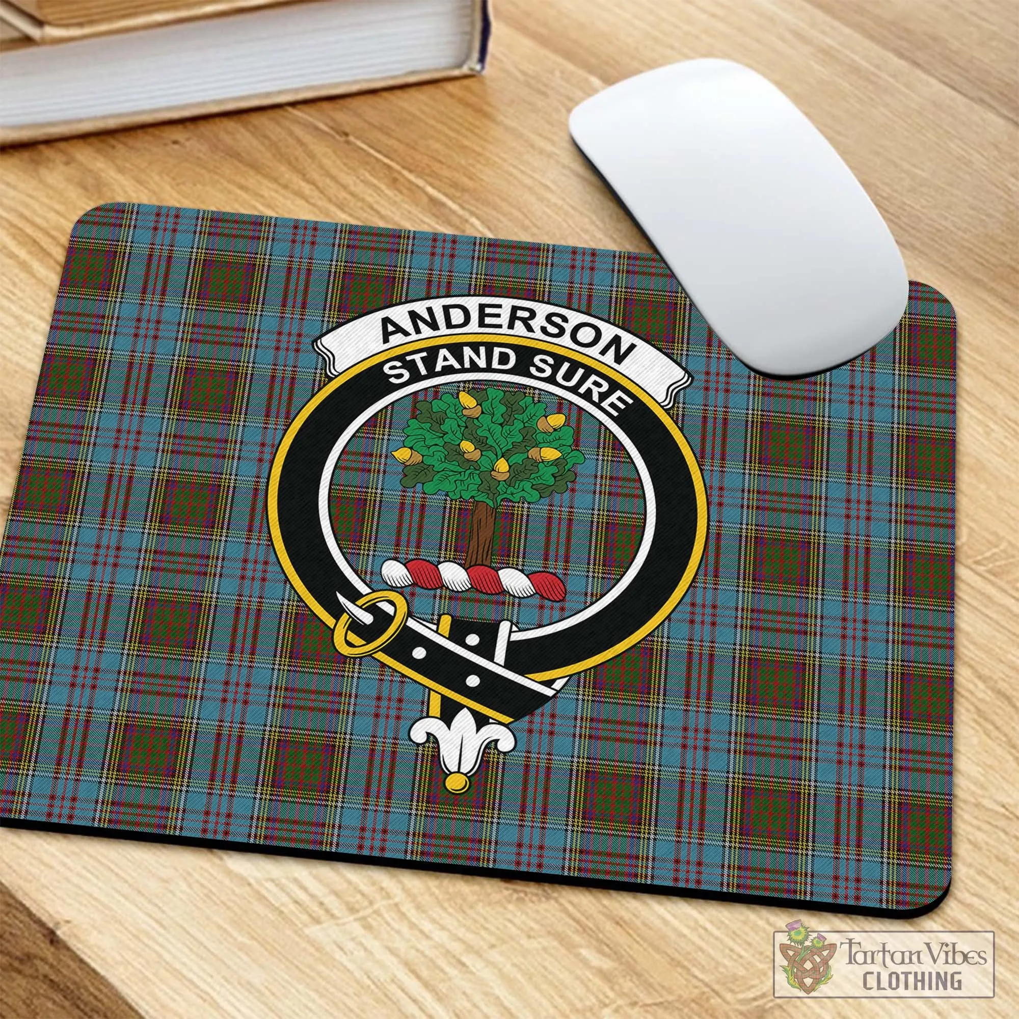 Anderson Tartan Mouse Pad with Family Crest