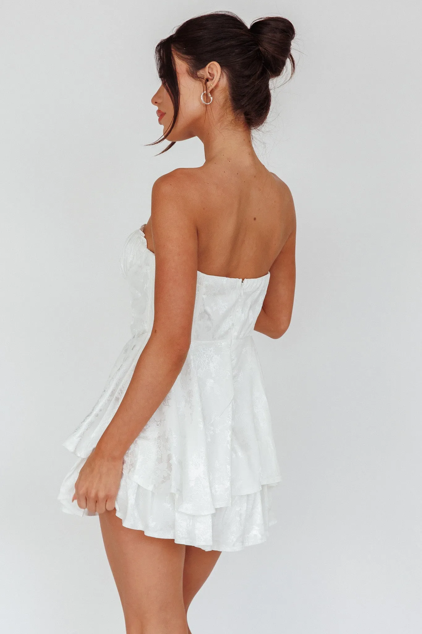 Angel Sky Gathered Bust Romper Ivory