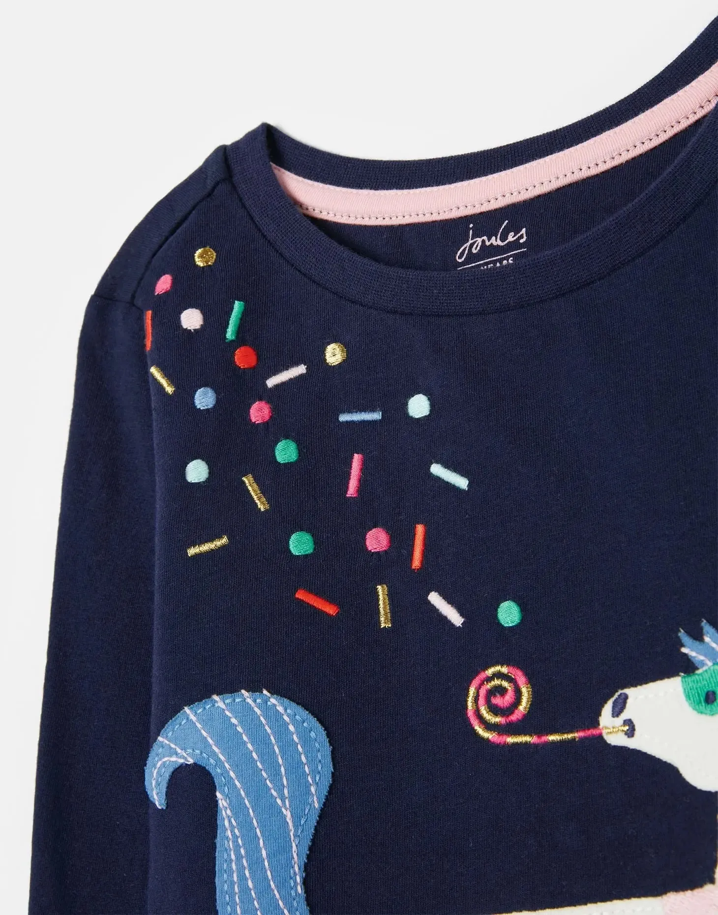 Ava Long Sleeve Applique Artwork T-Shirt | Joules