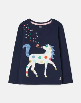 Ava Long Sleeve Applique Artwork T-Shirt | Joules