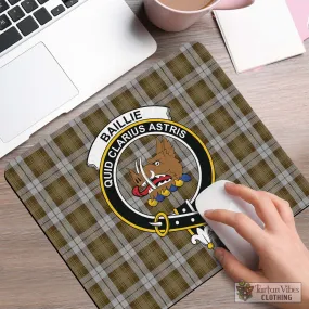 Baillie Dress Tartan Mouse Pad with Family Crest