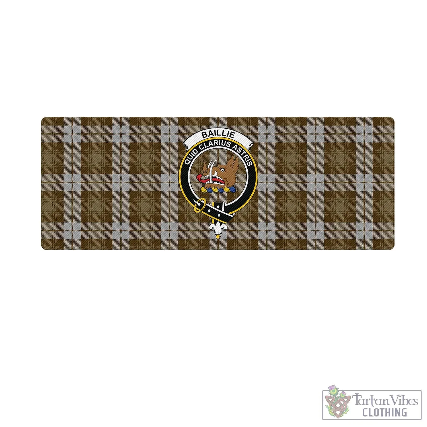 Baillie Dress Tartan Mouse Pad with Family Crest