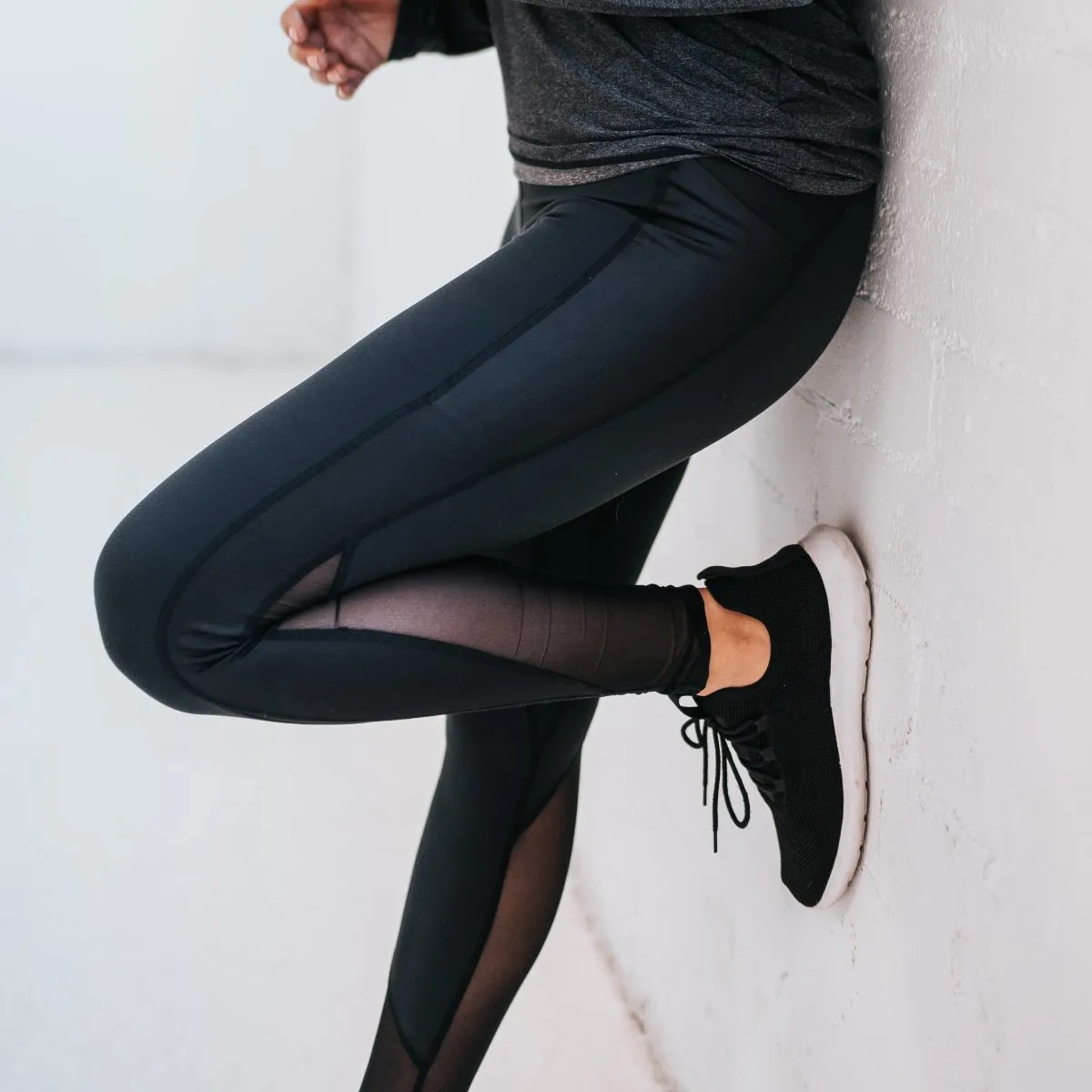 Barre Mesh Leggings - Black