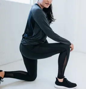 Barre Mesh Leggings - Black