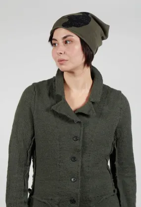 Beanie Hat with Motif in Camp Jacquard