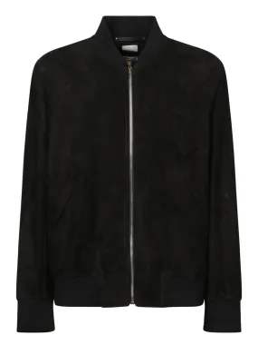 Black Suede Bomber Jacket