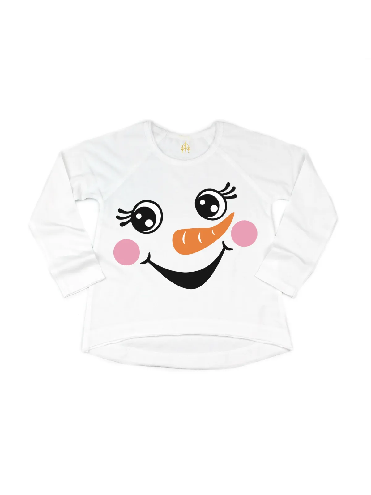 Blushing Snow-woman Kids Shirt