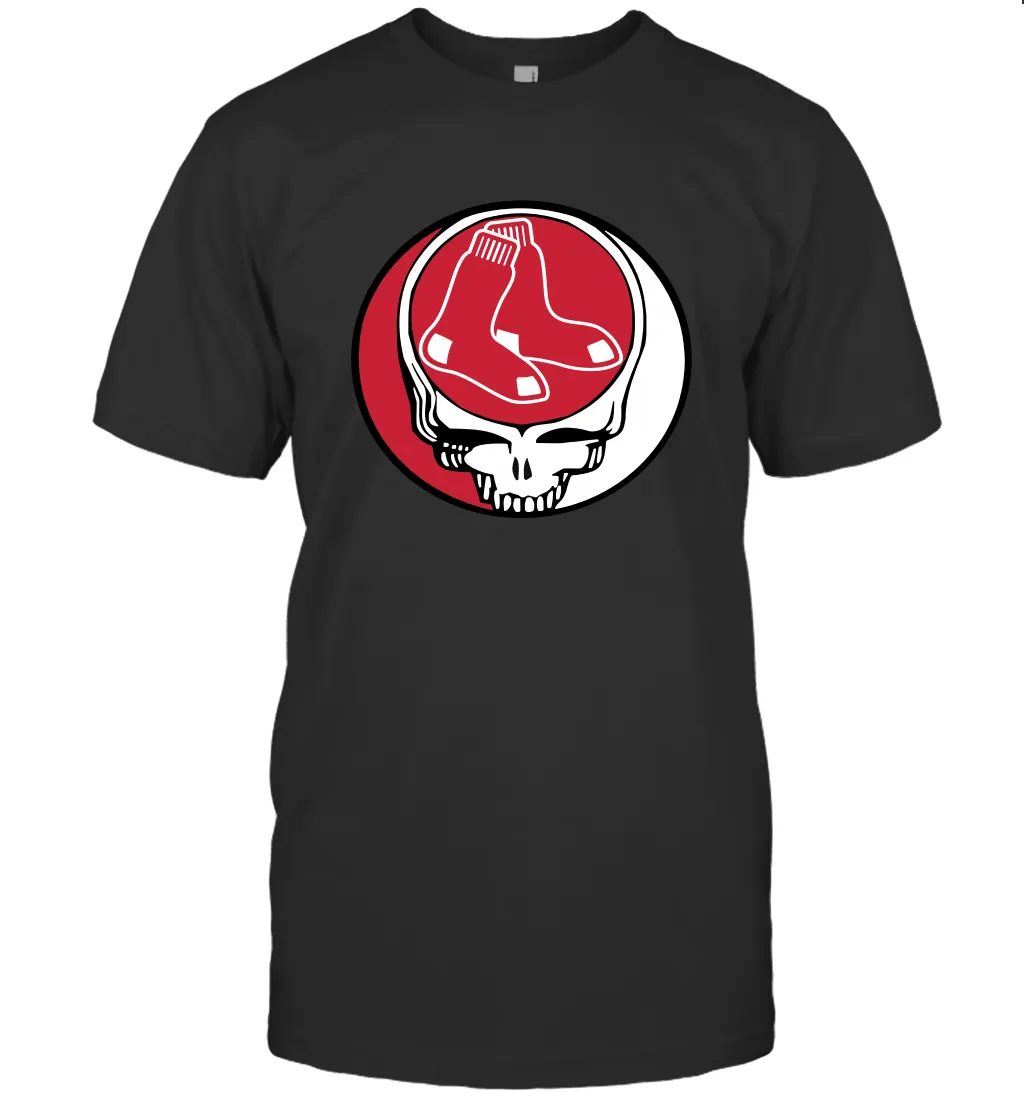 Boston Red Sox Grateful Dead Steal Your Face Baseball Mens T-Shirt