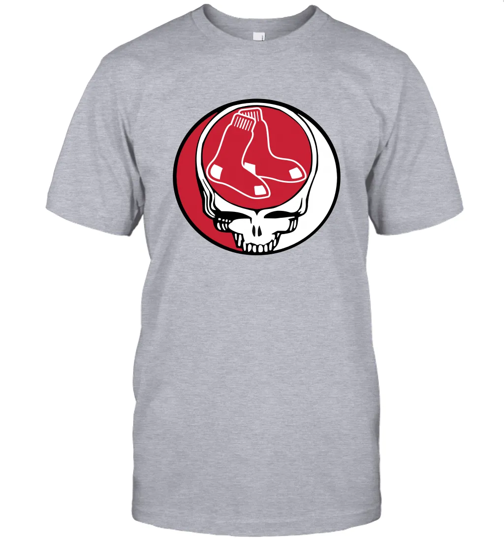 Boston Red Sox Grateful Dead Steal Your Face Baseball Mens T-Shirt