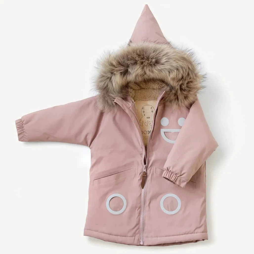 BOXBO Kids Mid-Length Waterproof & Snowproof Winter Coat - Pink