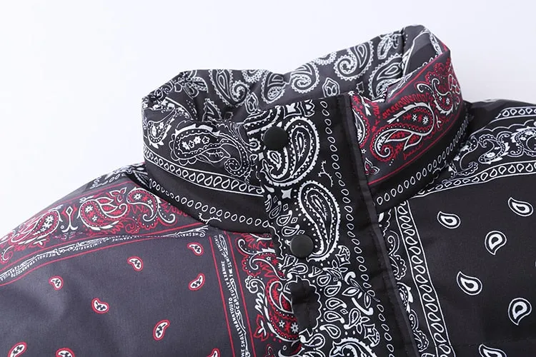 Dark Icon Bandana Stand Collar Men's Coat