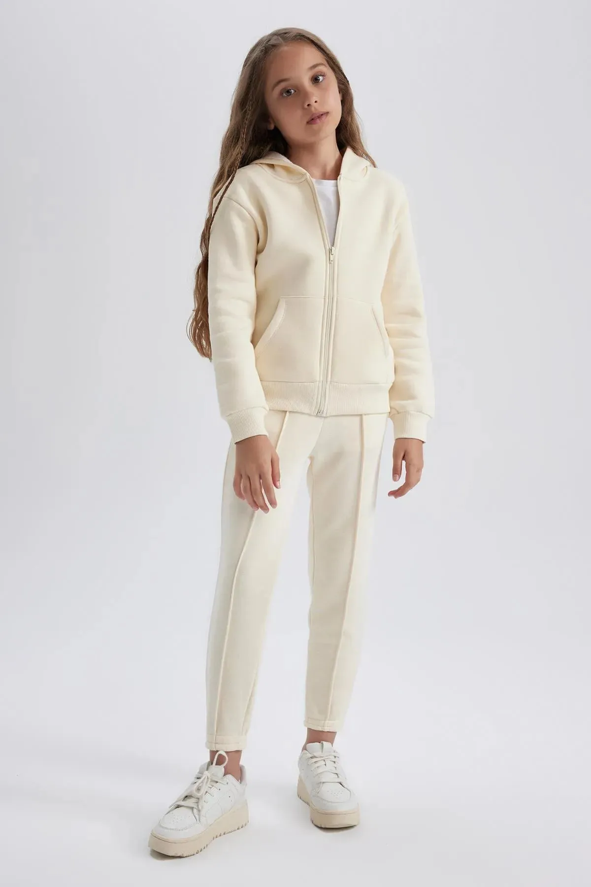 Defacto Girl's White School Sweatpants