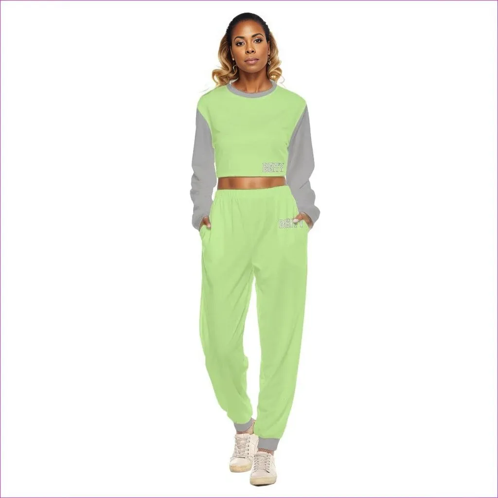 Deity Womens Crop Sweatshirt Set