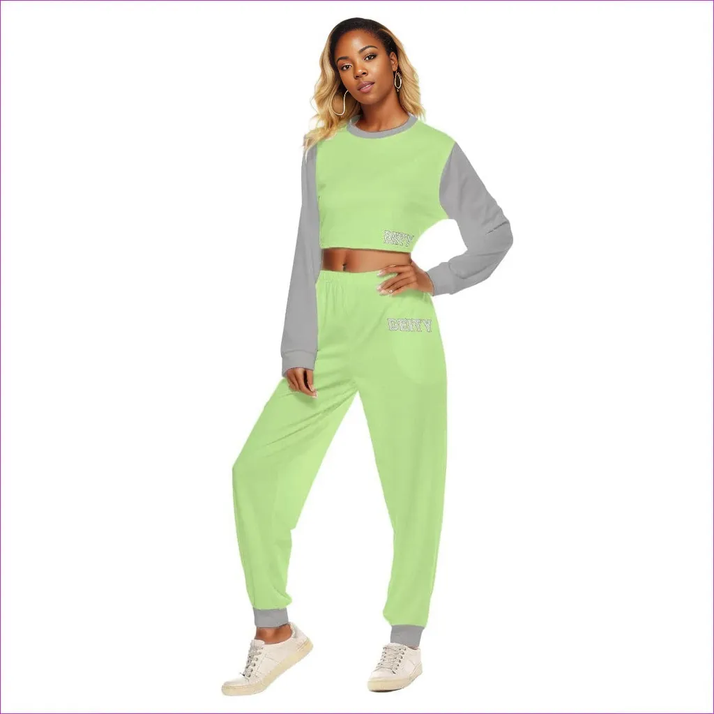 Deity Womens Crop Sweatshirt Set