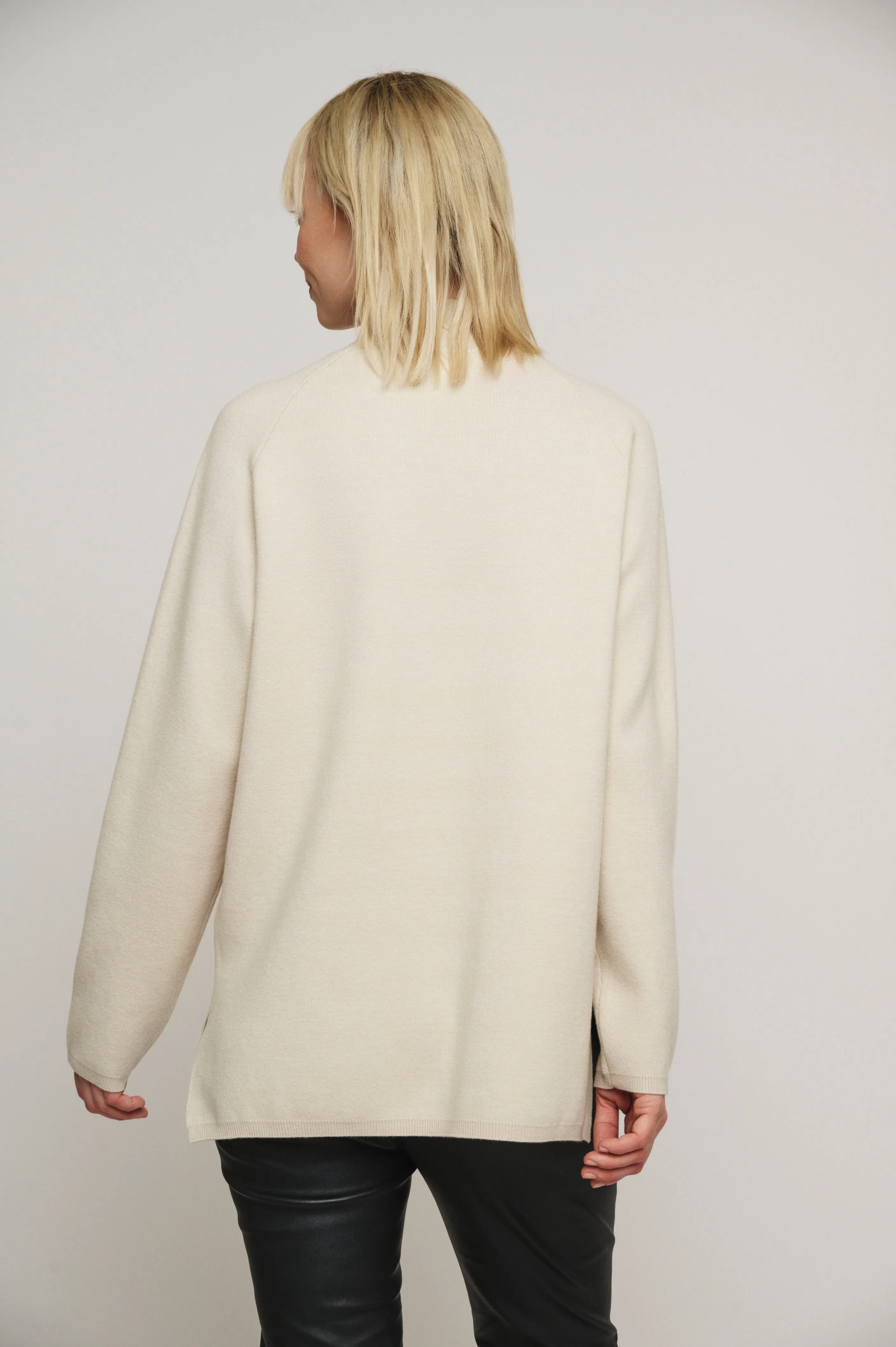 Dinty Mock Neck Sweater