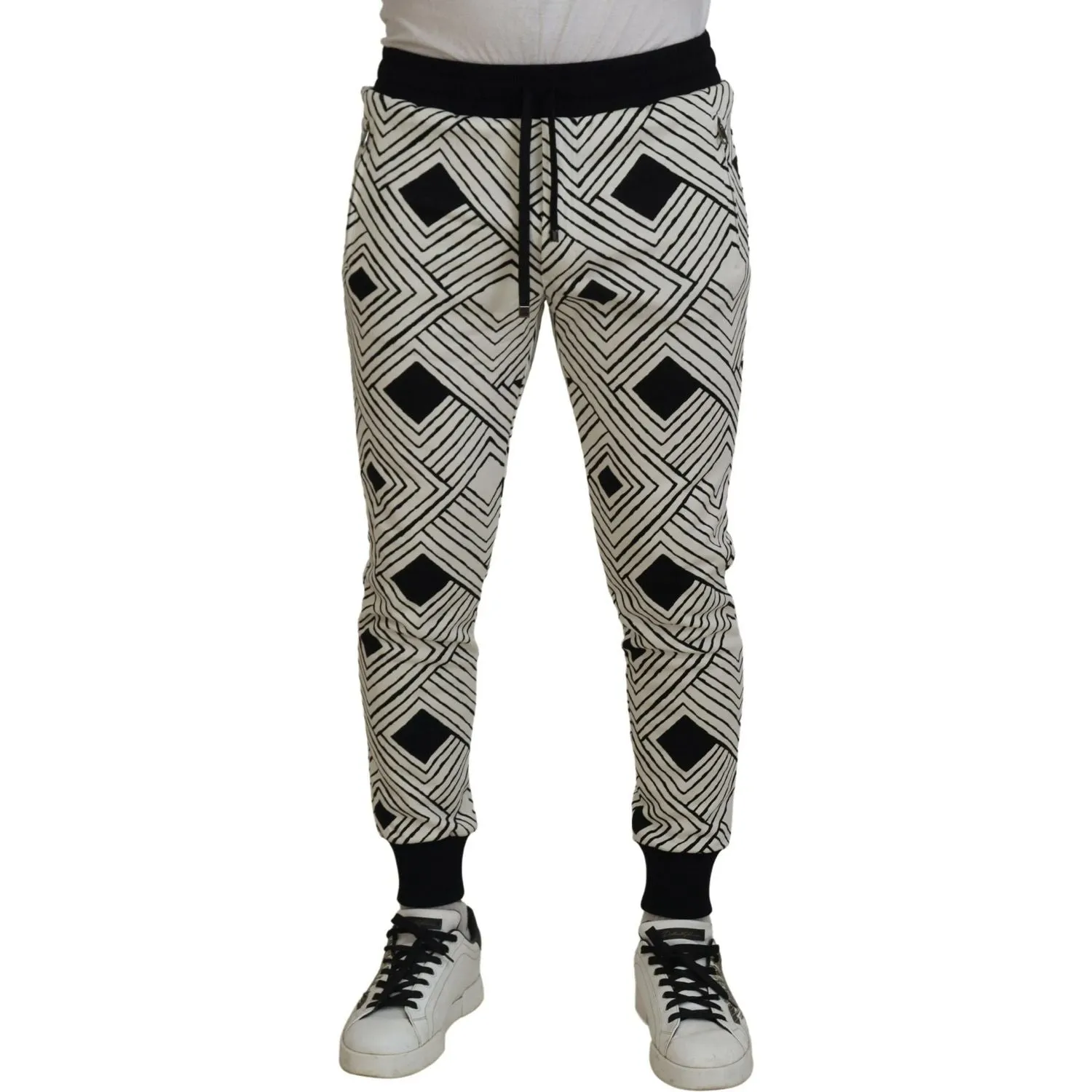 Dolce & Gabbana Elegant Monochrome Sport Sweatpants