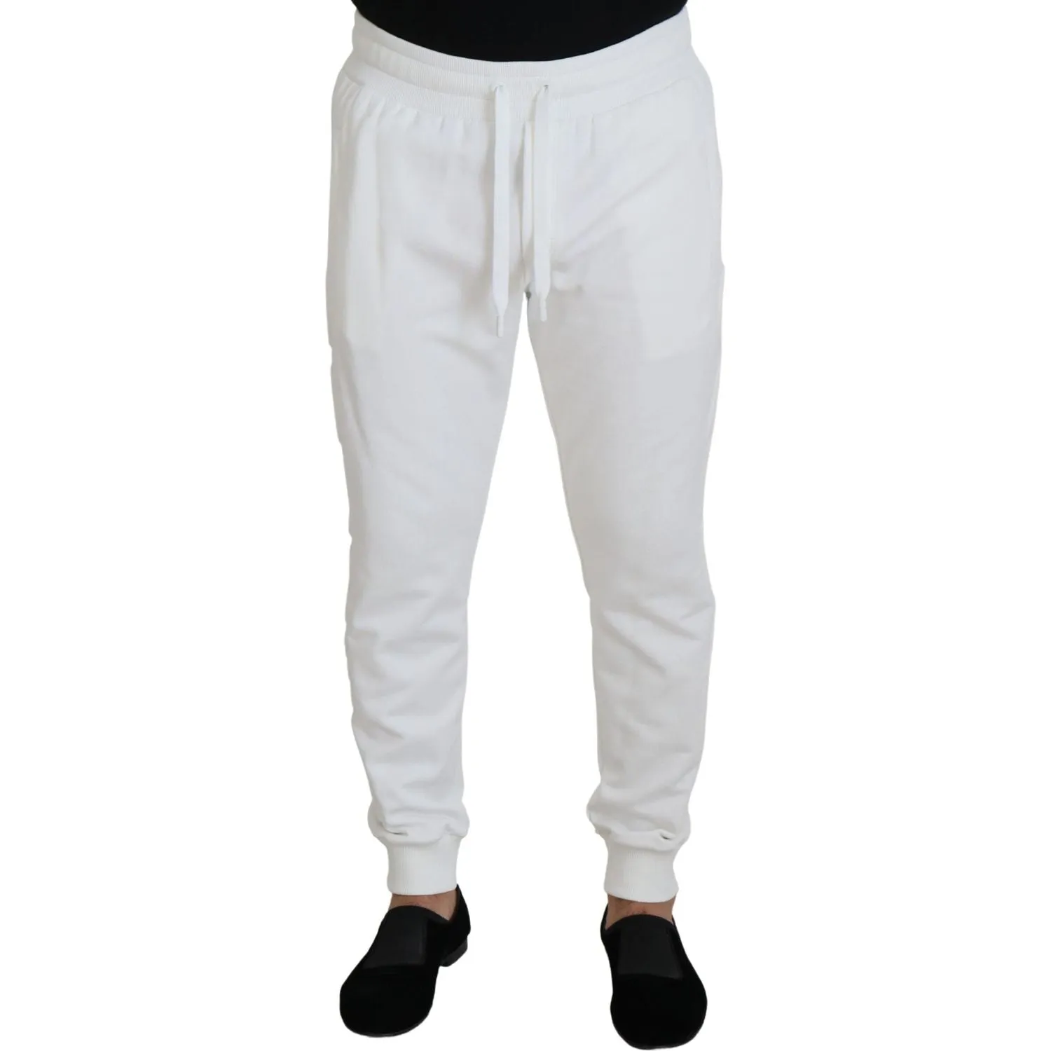 Dolce & Gabbana Elegant White Cotton Sweatpants