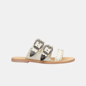 Eastwood Stud Slide Off White/Silver