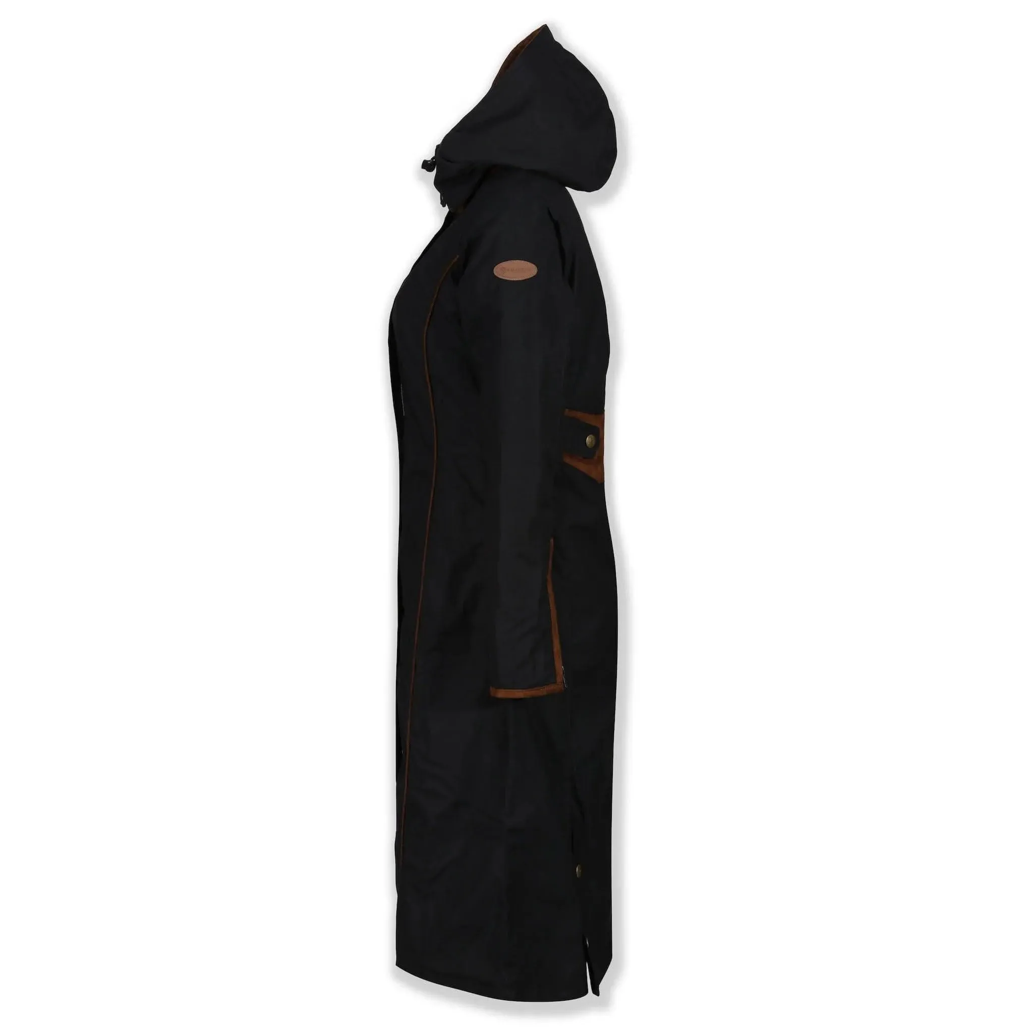 Eleanor Black Long Waterproof Coat