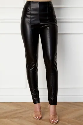 Elowen Black Vegan Leather Leggings