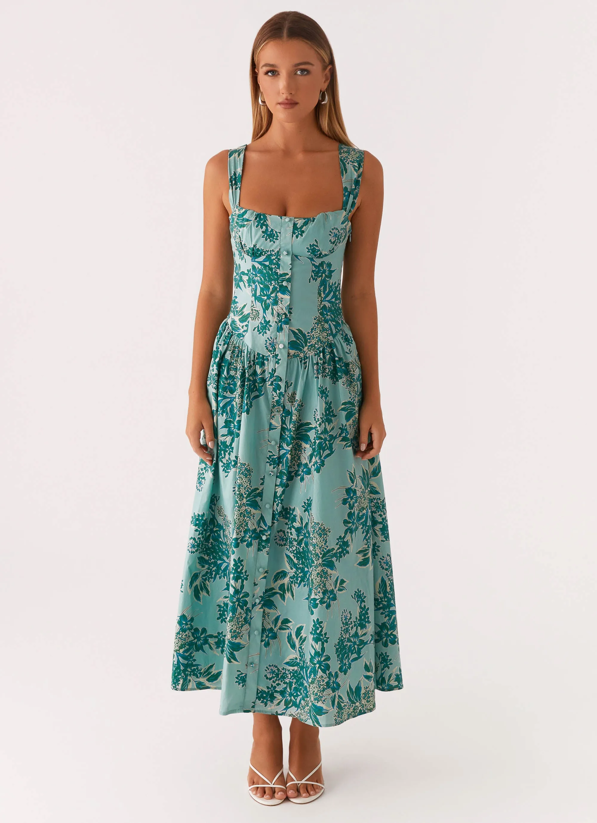 Emmalina Midi Dress - Cloud Nine Floral