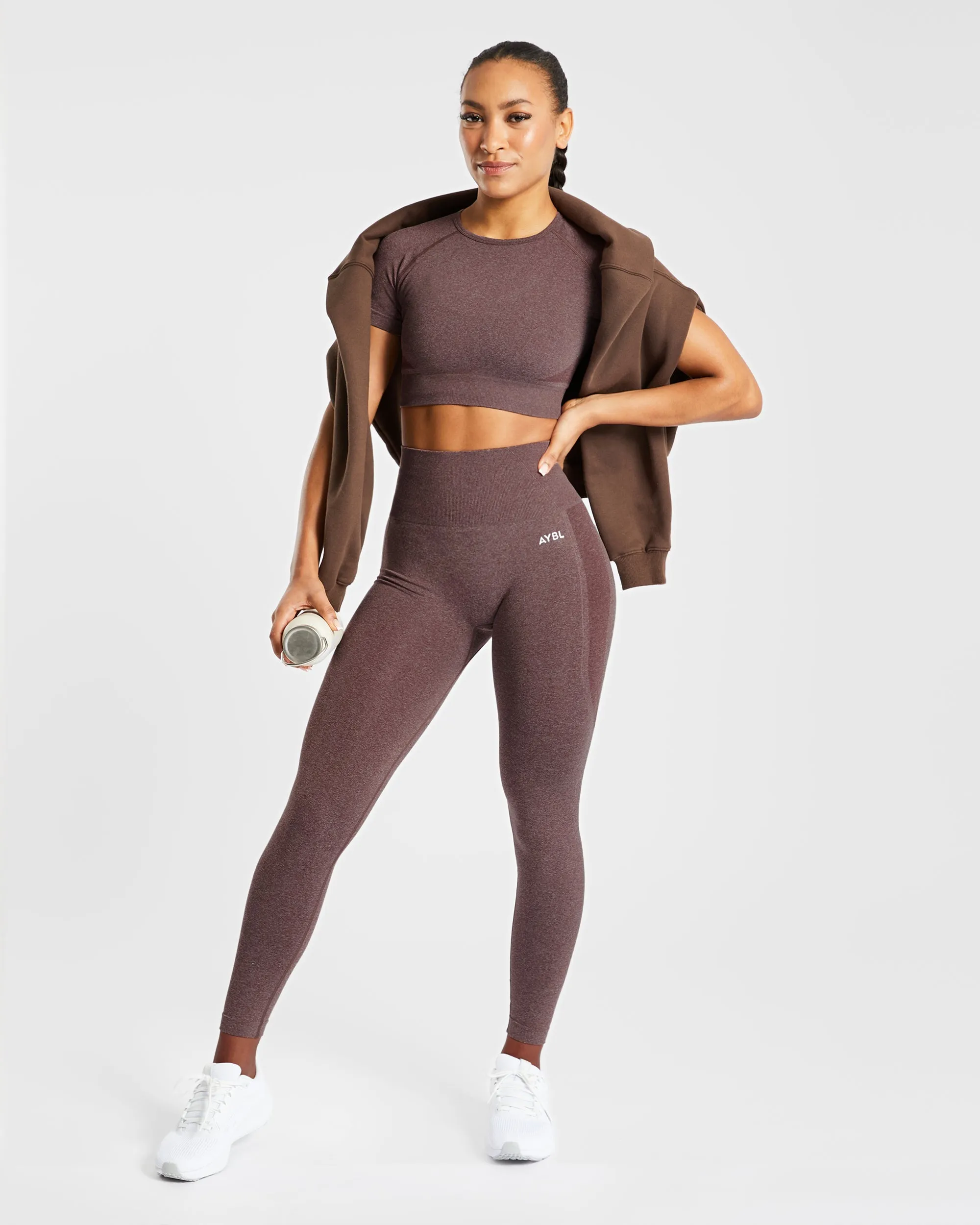 Empower Seamless Leggings - Brown Marl