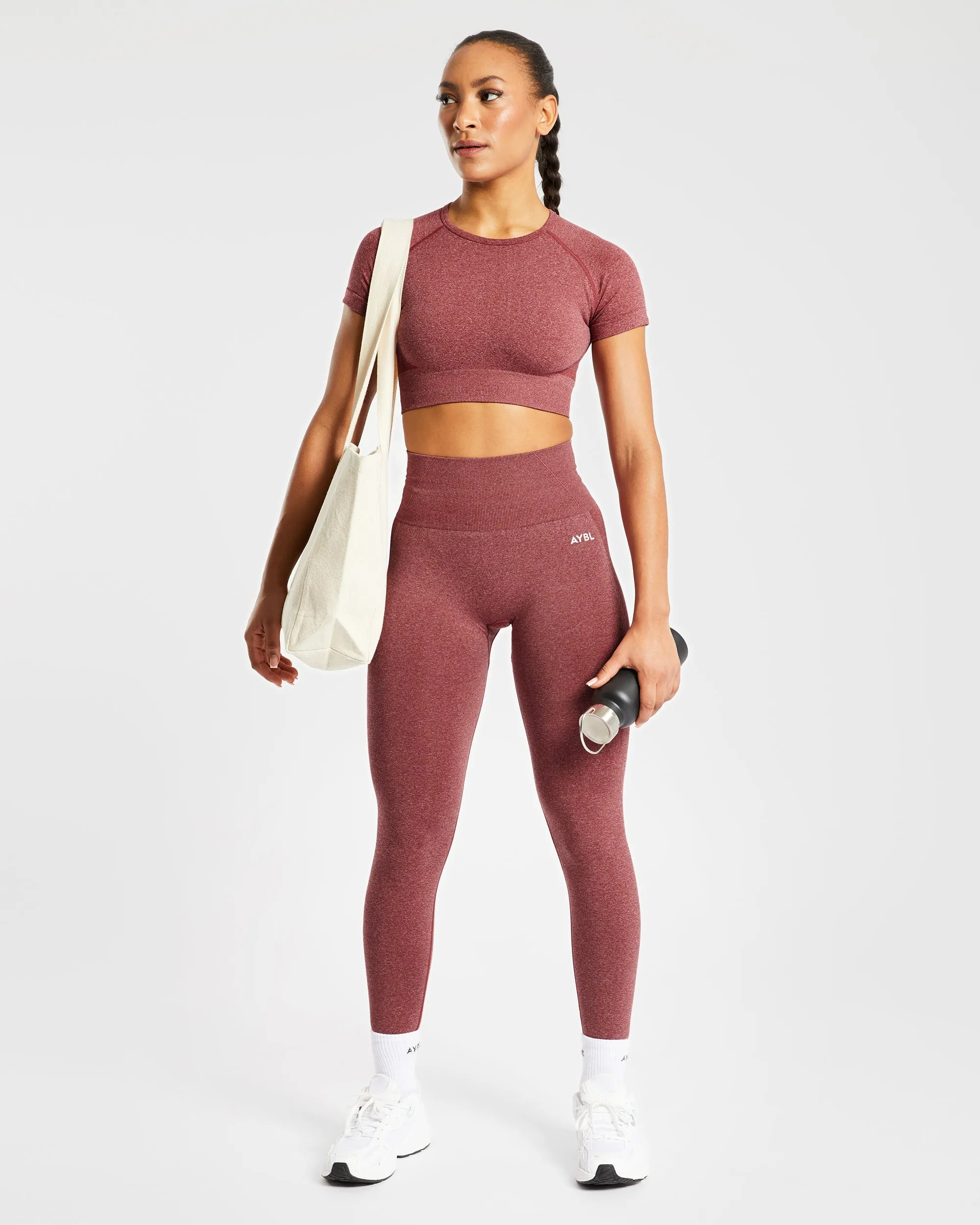 Empower Seamless Leggings - Red Marl