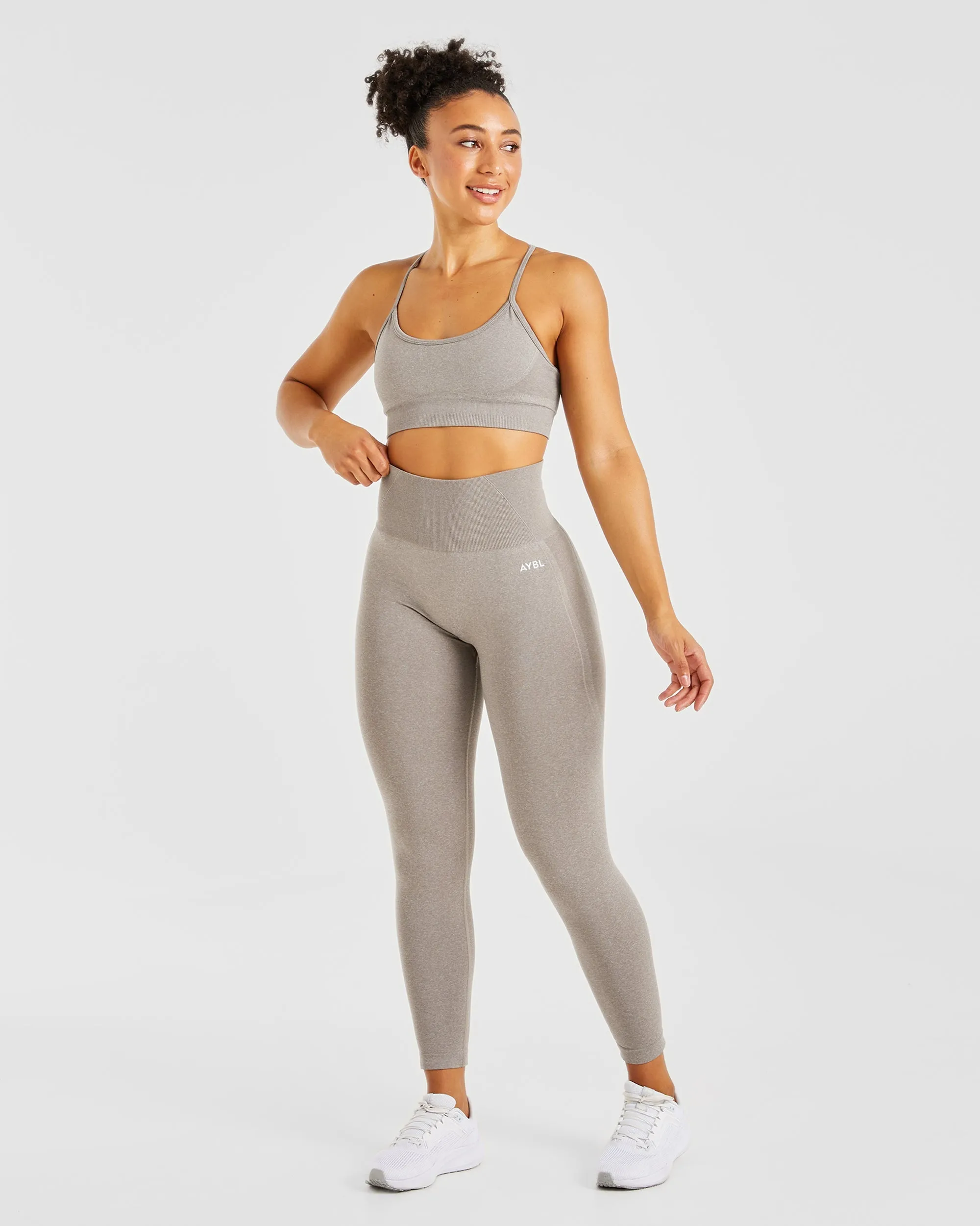 Empower Seamless Leggings - Taupe Marl