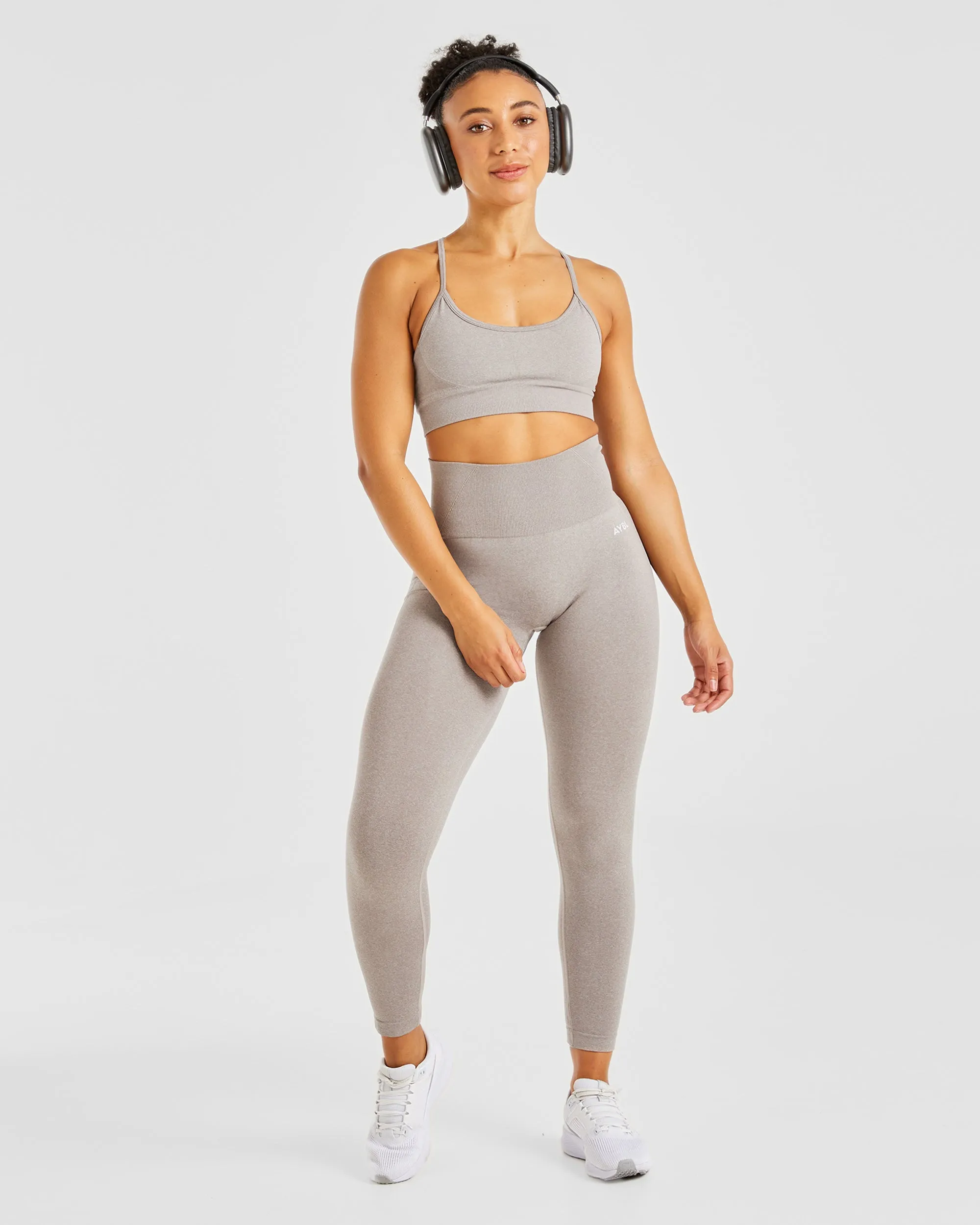 Empower Seamless Leggings - Taupe Marl