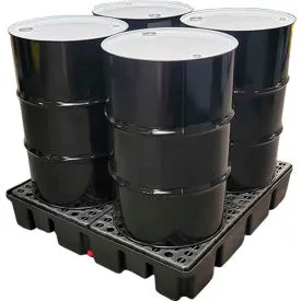 ENPAC® Black Diamond 4 Drum Spillpallet 5400-BD - Eco Solutions - 2000 Lb. Cap.