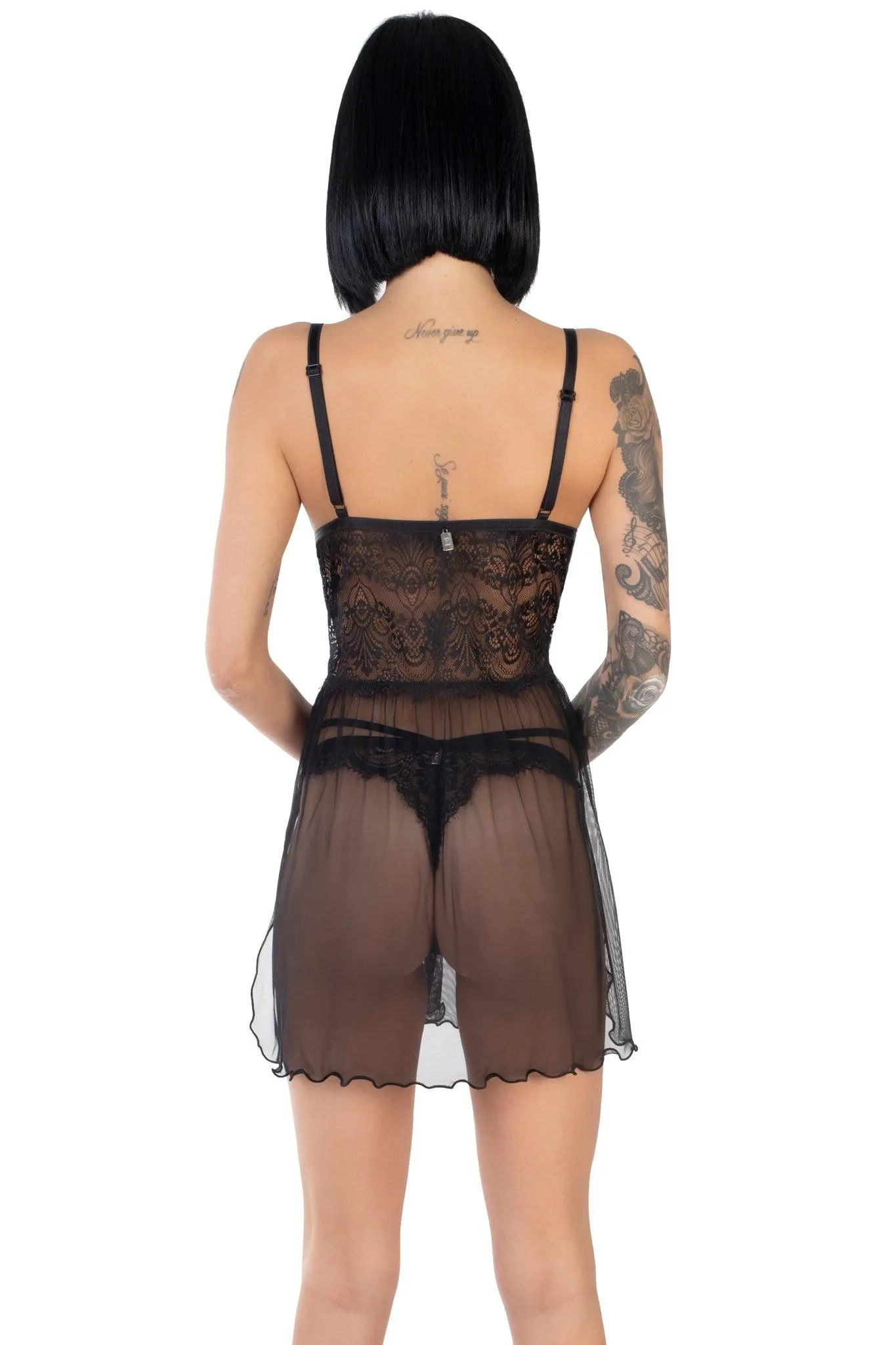 Eros Fringed Lace Babydoll