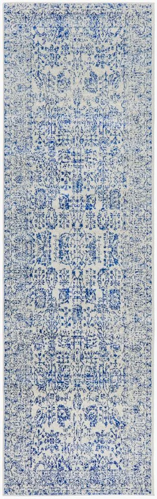 Evoke Frost Blue Transitional Runner Rug