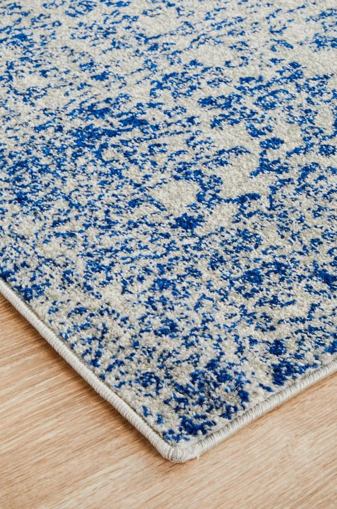 Evoke Frost Blue Transitional Runner Rug