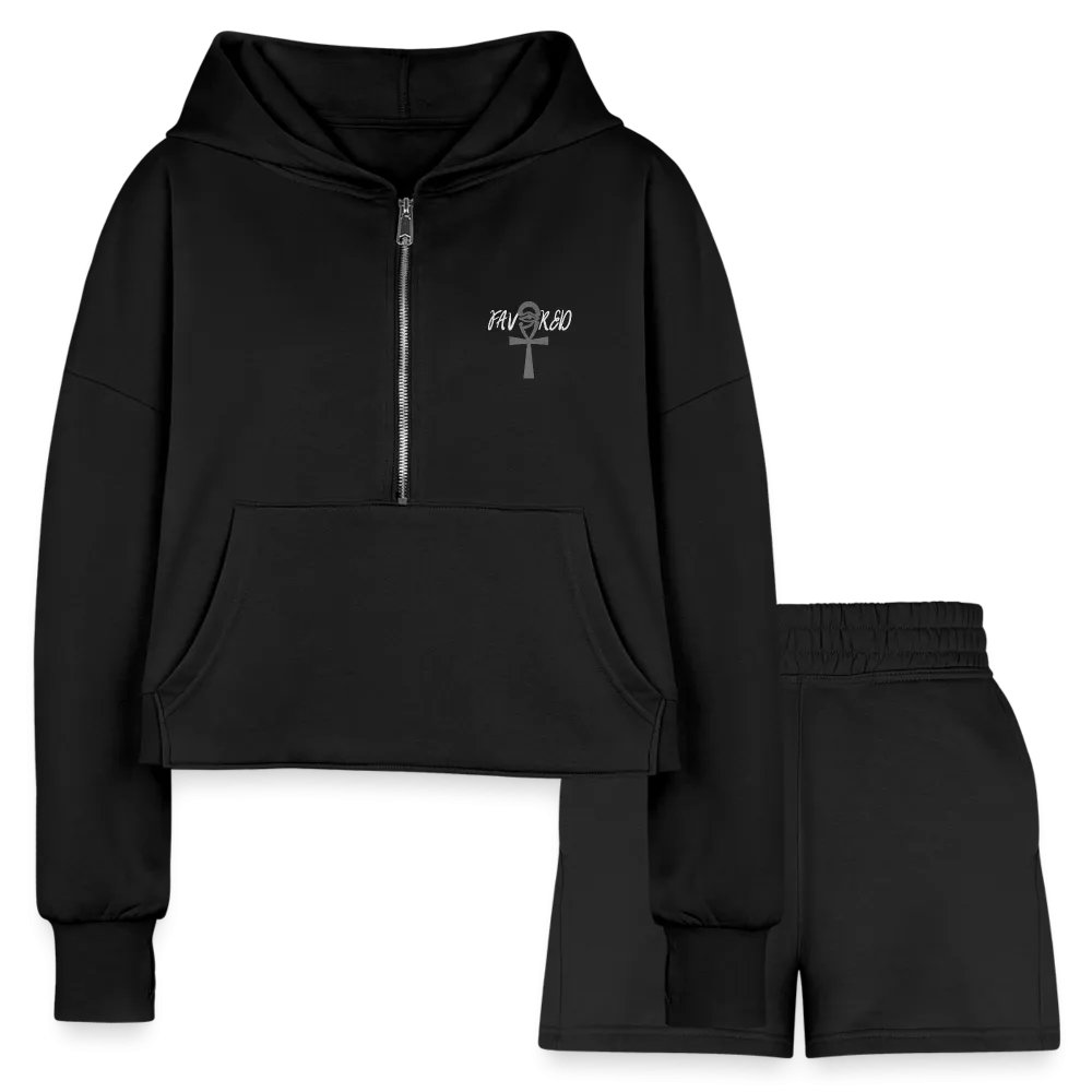 Favored Women’s Cropped Hoodie & Jogger Short Outfit Set