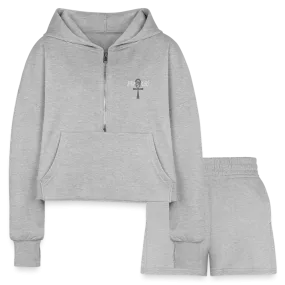 Favored Women’s Cropped Hoodie & Jogger Short Outfit Set