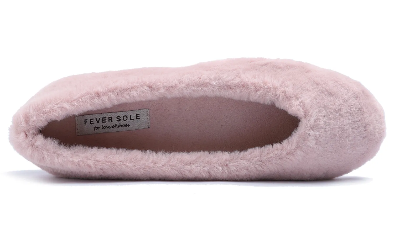 Feversole Women's Fashion Round Toe Puffy Warm Comfort Home Indoor Winter Soft Ballet Slippers Pink Plush