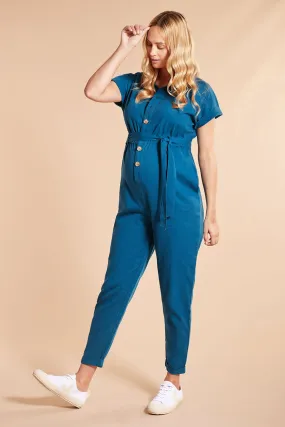 Frugi Adult Hannah Maternity Jumpsuit - Deep Sea