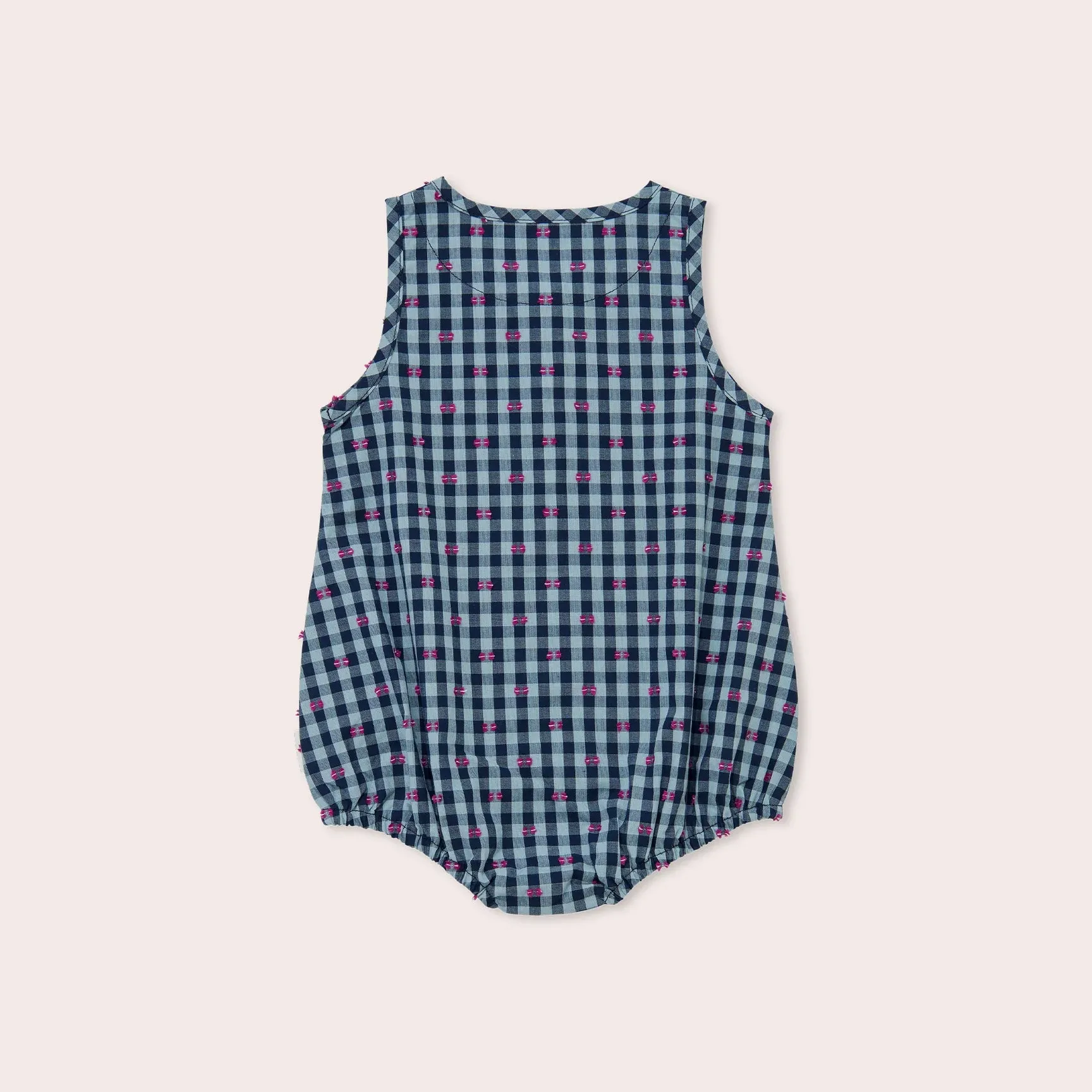 Gingham Bows Bubble Romper