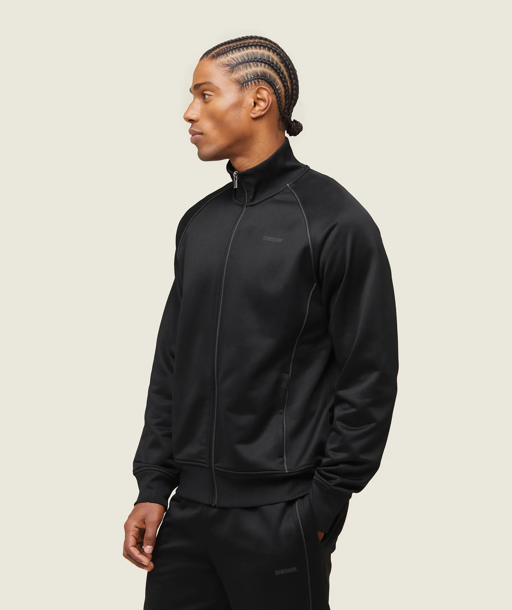 Gymshark everywear Track Jacket - Black/White