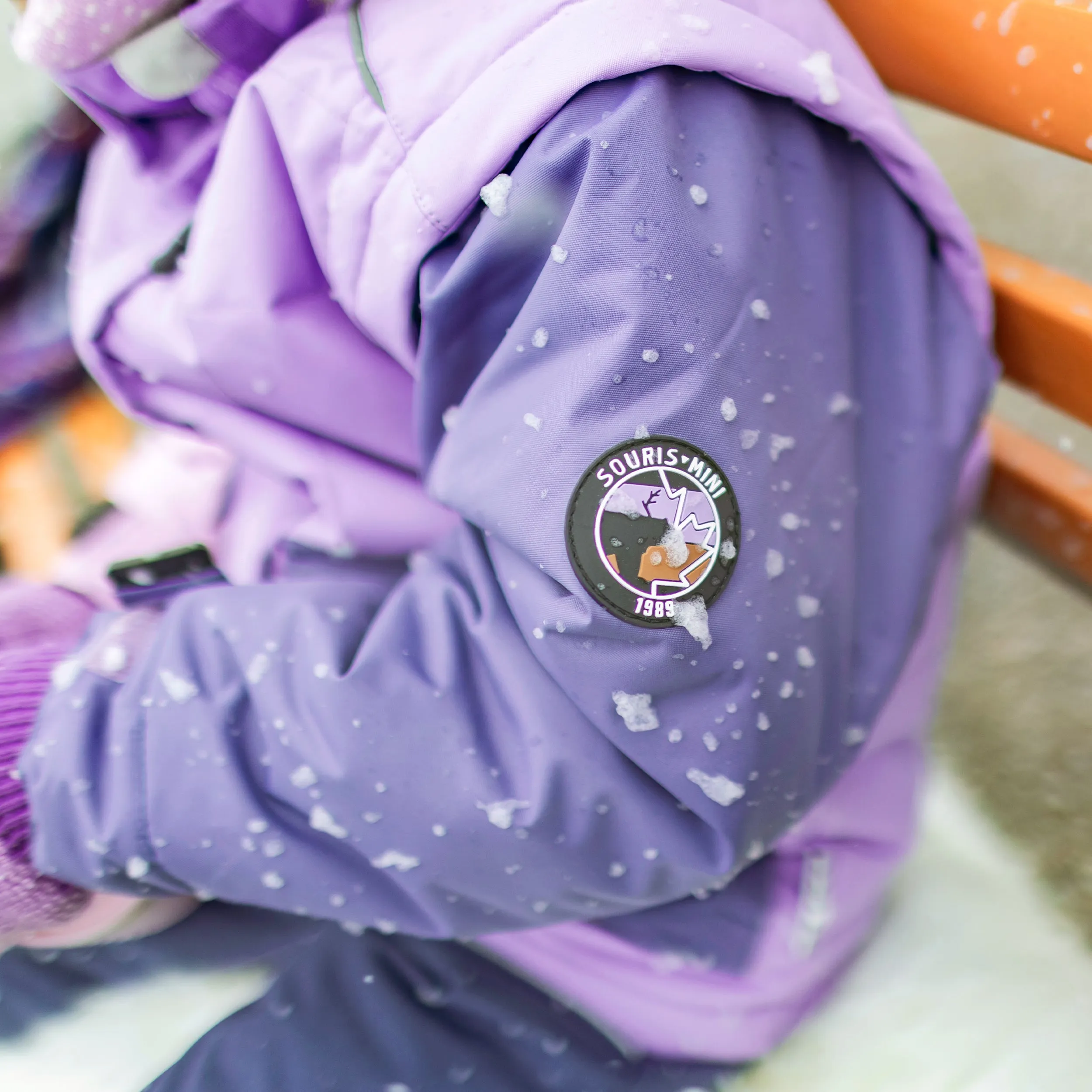 Habit de neige deux pièces mauve et rose, enfant || Two-piece purple and pink snowsuit, child